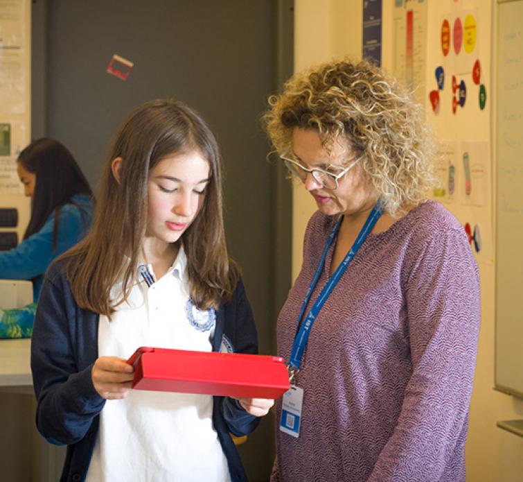 Student with teacher