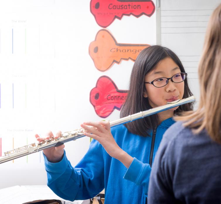 Girl with flute