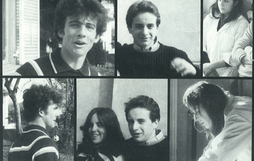 Composizione di ritratti in bianco e nero (1977) di studenti delle superiori dell'IST, scuola internazionale torino